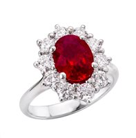 Anillo Mujer in Oro blanco Rubino AN-2094-128-RUBINO